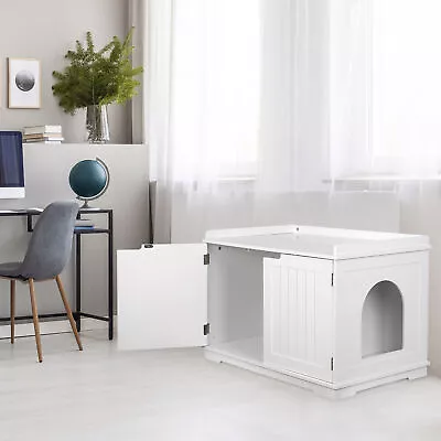 Modern Cat Washroom Litter Storage Bench Pet Crate House Suit For Most Cats • $48.59