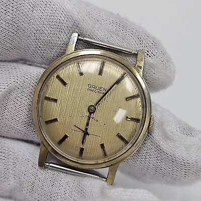 Gruen Precision 17 Jewel Vintage Mens Vintage Manual Wind Wrist Watch Gold Tone  • $125