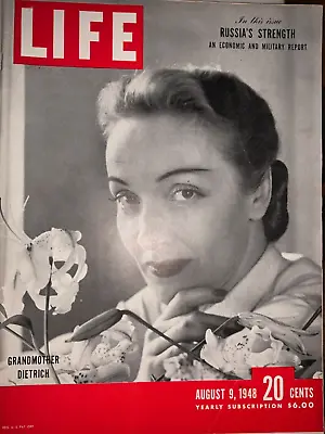 Life Aug 9 1948 Methadone Berlin Airlift Marlene Dietrich Russia’s Strength. • $19.99