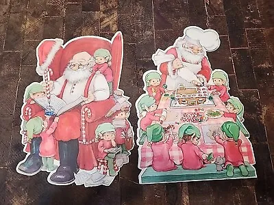 Collectible Vintage Classroom Ephemera Christmas Santa Claus And His Elves While • $12