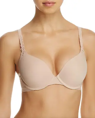 Simone Perele Women's Beige Muse Contour Plunge Bra L83723 Size 30DDD (F) • $93.50