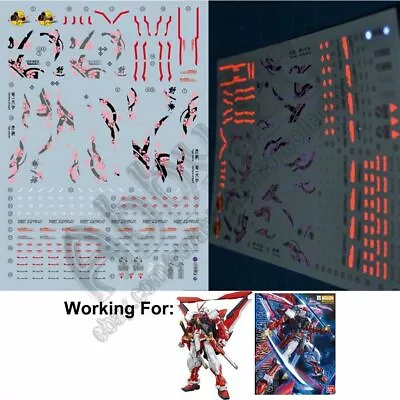 For MG 1/100 Astray Red Frame Kai HiRM Style Fluorescence Water Decal Sticker • $4.69