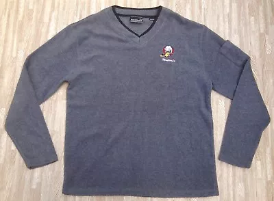 Quad City Mallards Fleece Gray Long Sleeve Sweatshirt Pullover Men's Medium M • $19.49