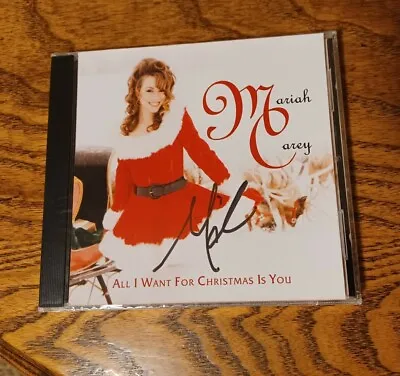 $40 • Buy Mariah Carey - All I Want For Christmas Is You Cd Single + Signed Autograph Card