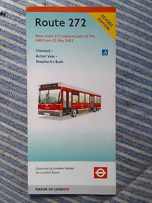 London Bus Timetable Leaflet Route 272 • £2