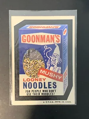 1974 Topps Wacky Packages Goonman's Looney Noodles 6th Series 6 Ex • $2.99