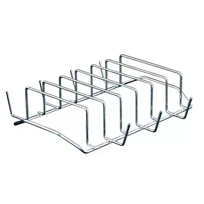 BBQ Rib Rack Grill Steel Outdoor Indoor Oven Smoker Barbecue Camp Accessory • $15.37