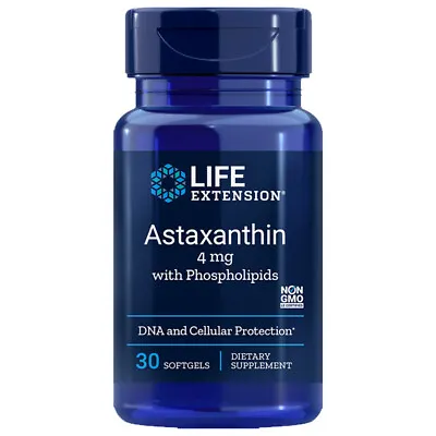 Astaxanthin With Phospholipids Life Extension - Haematococcus Pluvialis Algae • $12.33