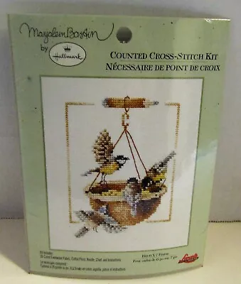 Hallmark Marjolein Bastin Chickadee Bird Feeder Cross Stitch Kit New Lanarte • $14.99