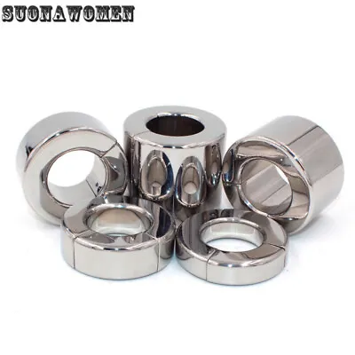 Magnetic Lock Metal Scrotum Ball Stretcher Testis Weight Ring Stainless Steel  • $22.09