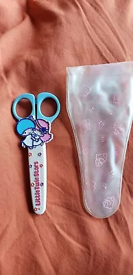 New Vintage Sanrio Scissors Little Twin Star With Case & Cover 1976 Rare Blue • $80