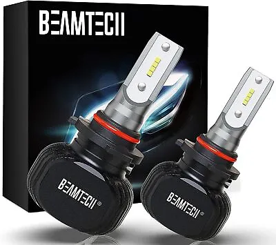 BEAMTECH 9005/HB3 LED Bulbs S1 Series Fanless 10000LM 50W 6500K Cool White -Pair • $55