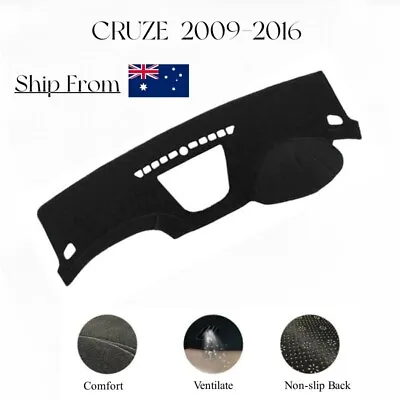 Dashboard Cover Non-Slip Black Dash Mat Pad For Holden Cruze 2009-2016 • $25.88