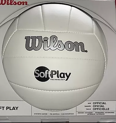 Wilson SoftPlay White Volleyball. New. Official Size. • $22.99