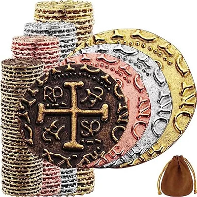 Metal Pirate Coins - Bronze Silver Gold & Rose Gold Coin Set - M L XL XXL • $18.95