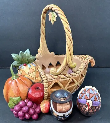 Jim Shore Heartwood Creek Enesco BOUNTY Of BLESSING Autumn Cornucopia Basket • $30.85