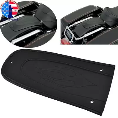 Motorcycle Flame Stitch Leather Rear Fender Bib Cover Pad For Harley Touring USA • $13.57