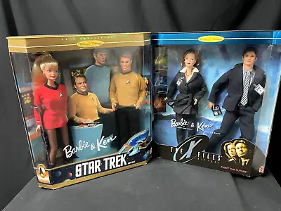 Lot Of 2 Collectors Editions BARBIE 30th Anniv Star Trek & The X Files NIB/NRFB • $74