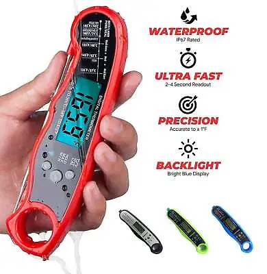Instant Read Digital Food Thermometer For Grill Cooking BBQ Meat Temperature • $12.29