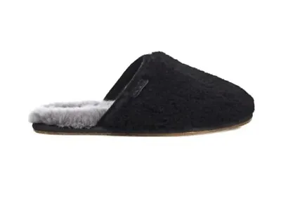 UGG Fluffette Plush Wool Womens Slipper Black Grey US 8/UK 6 Slip On 1102594 • $75