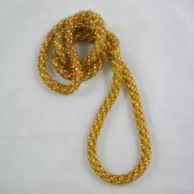 VTG Crochet Glass Seed Bead Necklace Multi-Color • $34