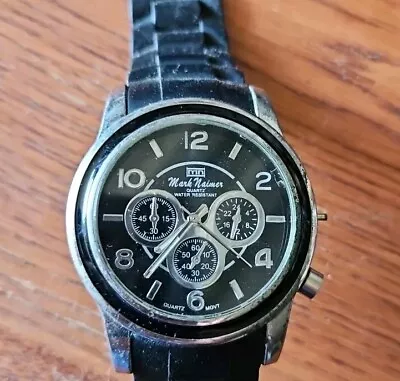 Vintage Mark Naimer Mens Watch Silver Tone Quartz Wristwatch Untested Parts?  • $32