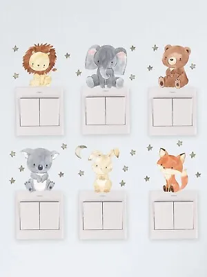 £2.79 • Buy Jungle Fox Koala Light Switch Stickers Kids Room Baby Nursery Decal Decor