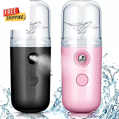 2-Pack Nano Facial Mister: Mini Face Humidifier Portable Facial Sprayer - USB R • $17.41