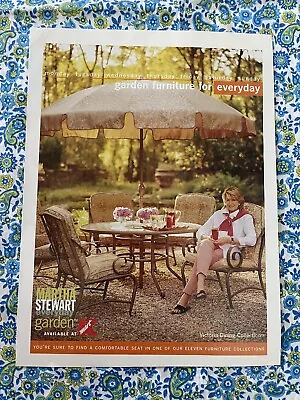 Vintage 2001 K Mart Martha Stewart Everyday Garden  Print Ad Patio Table Chairs • $3.90