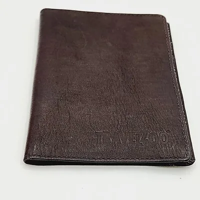Brown Unisex Card Case Travel Passport Wallet For Men Travel Zoo Bifold • $14.84