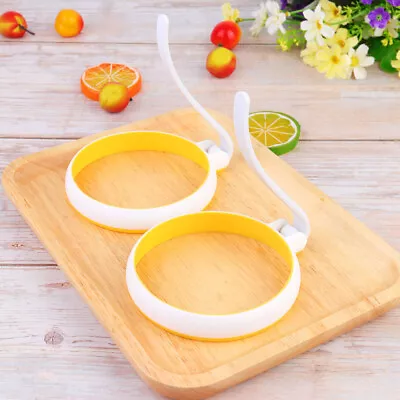 2 Pcs Poached Egg Rings Omelette Nonstick Fried Egg Maker Cooking Mould • £9.68