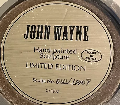 John Wayne Hand Painted Sculpture Tfm • $10
