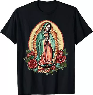 Our Lady Virgen De Guadalupe Virgin Mary Catholic Saint Art T-Shirt S-5XL • $17.99