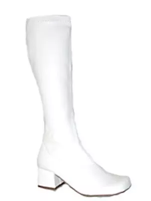 Womens White Patent Go Go Boots • $23.16