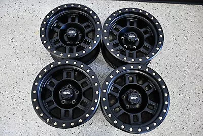 Set 4 15  Vision 398 Manx Black Wheels 15x8 5x4.5 -19mm Ford Jeep Wrangler 5 Lug • $672