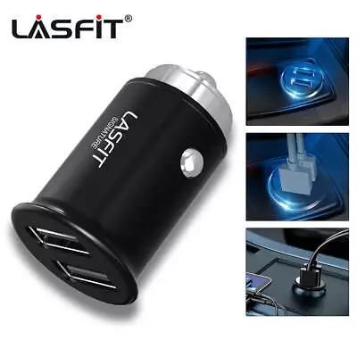 Lasfit Dual USB Car Charger Cigarette Lighter Socket Adapter For IPhone Samsung • $9.99