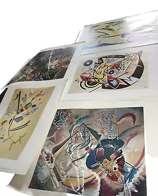 VINTAGE Lot Of 5 WASSILY KANDINSKY POSTERS 1980s MODERN ABSTRACT By Shorewood • $59