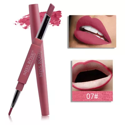 HOT MISS ROSE Waterproof Long Lasting Pencil Lipstick Pen Matte Lip Liner Makeup • $3.73