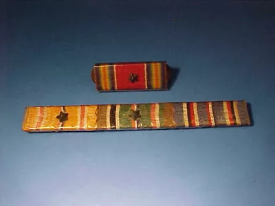 WW2 US Marine Corps Ribbon Bar Pins Asiatic Pacific American EAME Victory W Star • $39.99