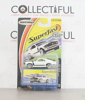 Matchbox - Superfast #28 1970 Ford Mustang Boss 302 - Ltd Edit Moc - 2004🔥 • $59.99