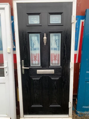 £149 • Buy Composite Door With Frame - Black / Glass. Size 2140x990 With Seal 