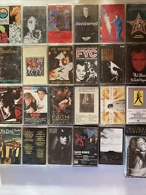 Lot Of  26 80's New Wave Cassette Tapes 90's Alt The Police Phil Collins Wham U2 • $36.50