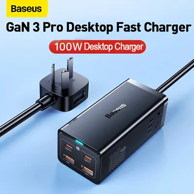 Baseus 100W GaN Charger Desktop Laptop Fast Charger Adapter For IPhone Samsung • $71.99