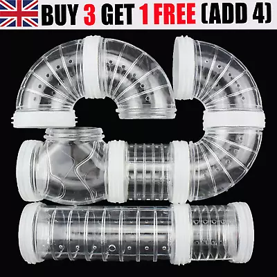 Set Of Hamster Tunnel Assembly Pipe Set External Small Pet Pipeline 4 Colors • £13.60