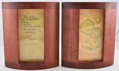 Maya Angelou Life Mosaic Wood Bookends Hallmark Book Lover Gift New • $24.99
