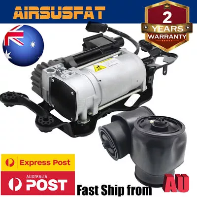 Air Suspension Compressor Pump & Rear Spring Bag For BMW (X5 F15 F85 X6 F16) AU • $418.80