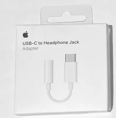 $7.99 • Buy NEW APPLE USB-C To Headphone Jack Adapter Audio Aux 3.5 Mm Cable AUTHENTIC ON