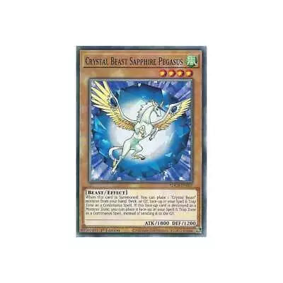 Crystal Beast Sapphire Pegasus SDCB-EN007 : YuGiOh Common Card 1st Edition • £0.99