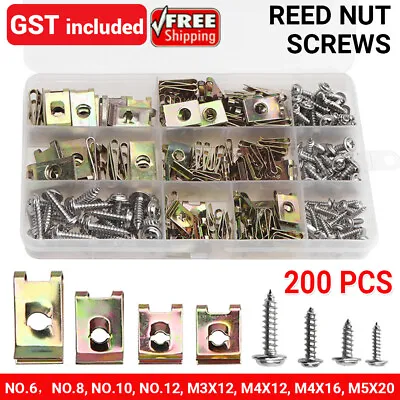 200x Stainless Steel U Nuts - Bolt Speed Clips Panel Trim Automotive Nut Screws • $21.80