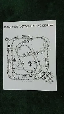 LIONEL D-132 DEALER DISPLAY 4' X 6'  O27  OPERATING LAYOUT INSTRUCTION PHOTOCOPY • $5